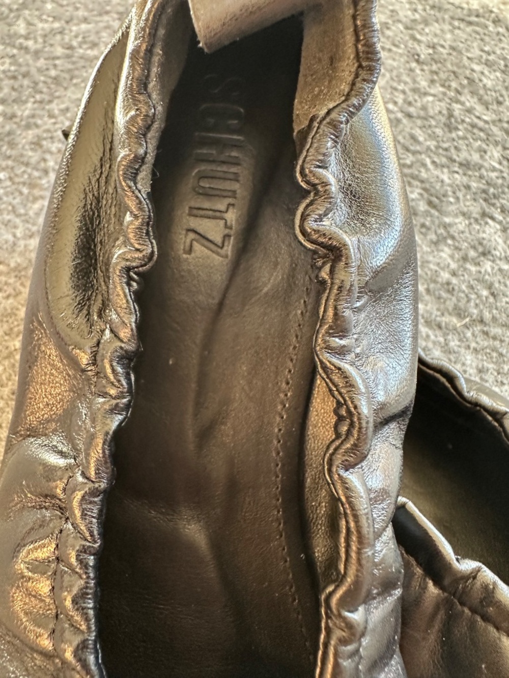 New Schutz Eudora Flat Leather Ballerinas Size 8.5 - Picture 6 of 6